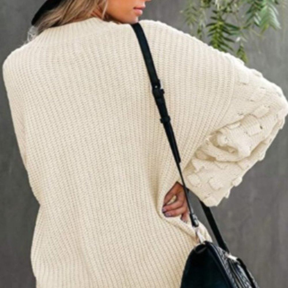 Knit Balloon Sleeve Sweater - Picture 4 of 6